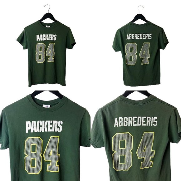 NFL Green Bay Packers Abbrederis T Shirt Team Apparel Football Double Sided S - Picture 1 of 16